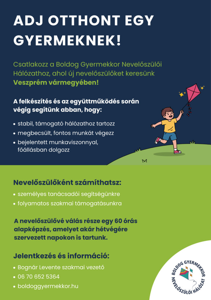 ADJ OTTHONT EGY GYERMEKNEK! - A Boldog Gyermekkor Nevelőszülői Hálózat hirdetménye